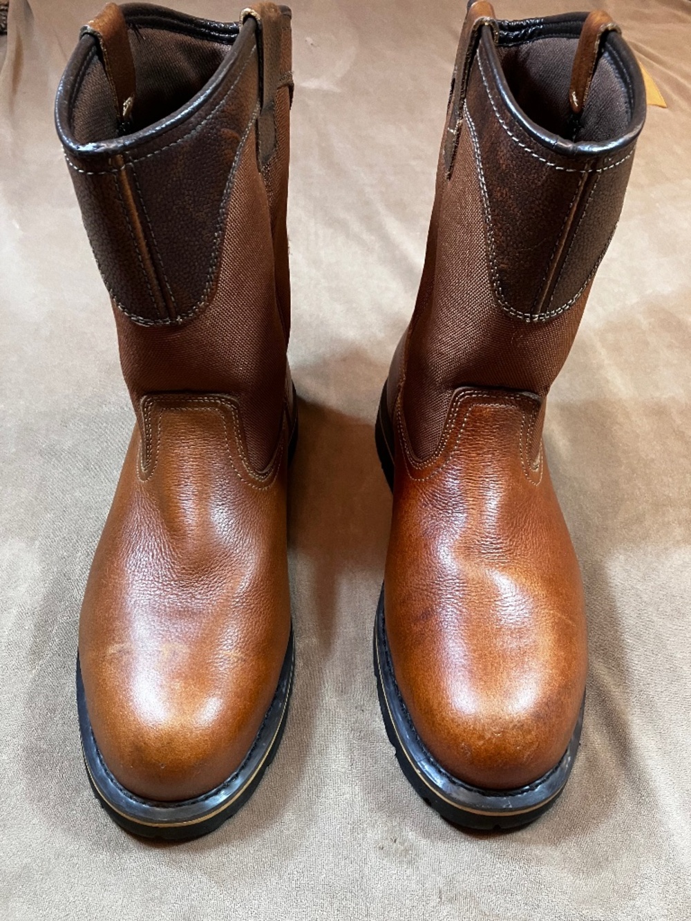 Brahma Men's Steel-toed Work Boots SZ 14W Brown Leather Uppers w/Resistant Soles